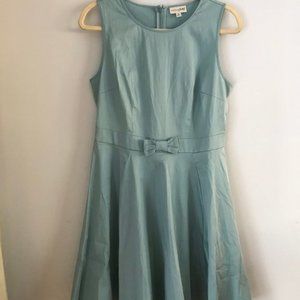 Maison Jules Fit & Flare Sage/Blue Dress (Size 6)